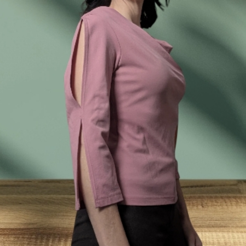 Cowl Neck Cutout Sleeve